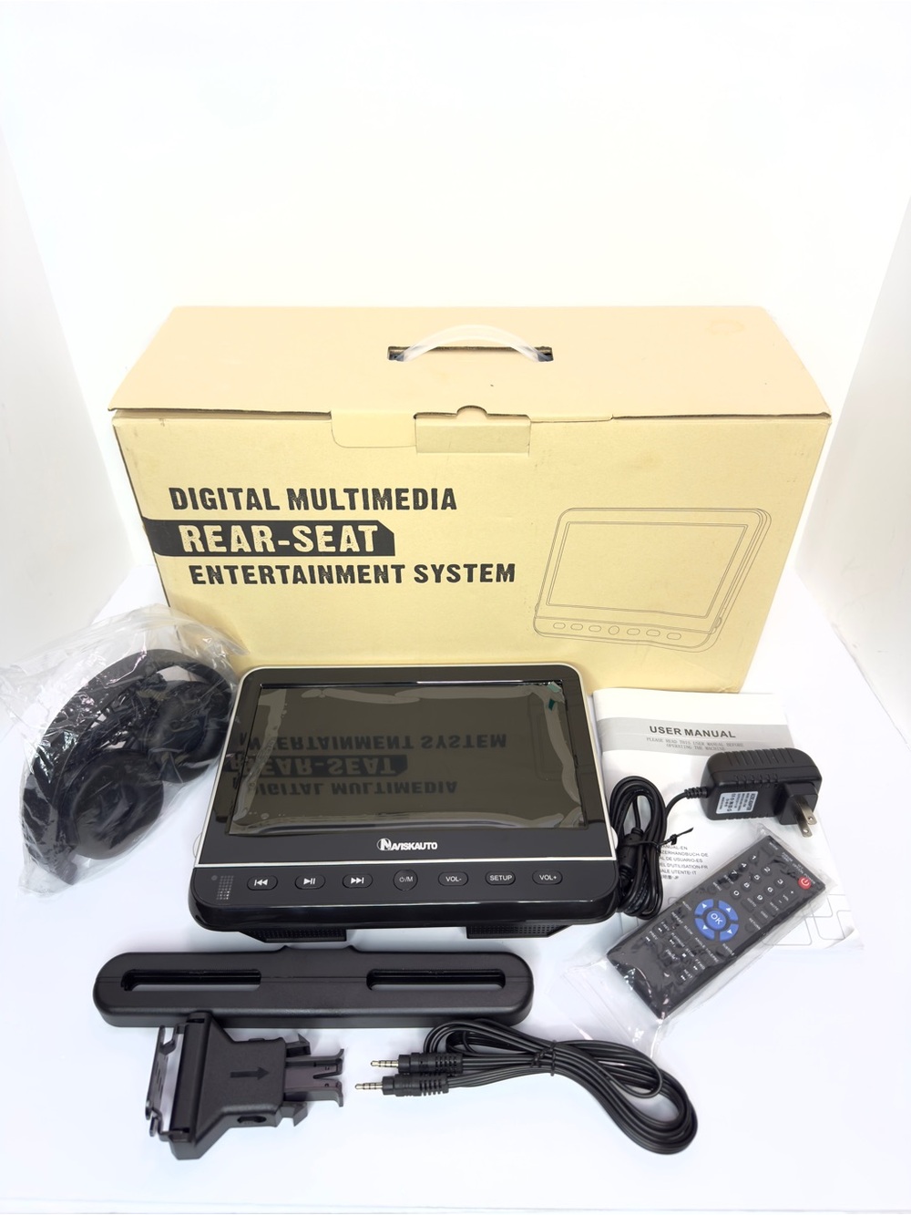 Digital Multimedia Rear-Seat Entertainment System Vanku Screen Portable DVD